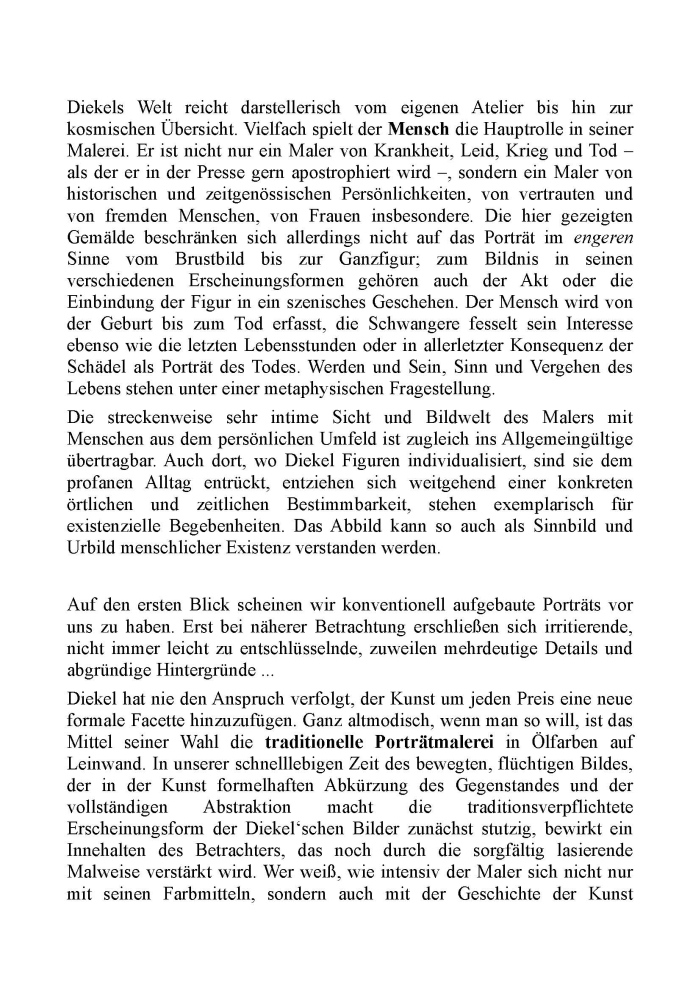 Text zur Eröffnung der Ausstellung  das Porträt im Atelier Antenne in Gelsenkirchen von Dr. Sabine Ladwig