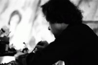 Hain Eric Diekel in seinem Atelier