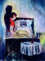 Porträt
Margarete und Heinrich Diekel im Sterbezimmer